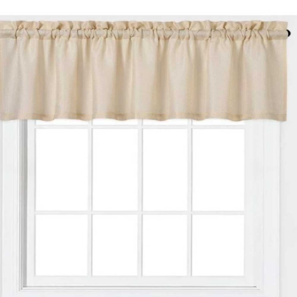 6 Light Filtering valances with Waffle Woven Textured